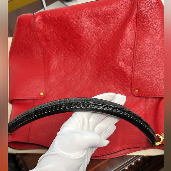 Louis Vuitton Monogram Bagatelle Cherry PM Empreinte Cerise M50071 EUC W/Strap - Picture 10 of 17